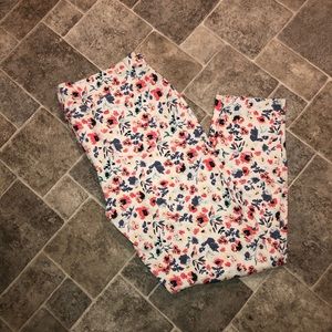 Women’s Floral Ankle Cut Stretch Jean 16w-18w